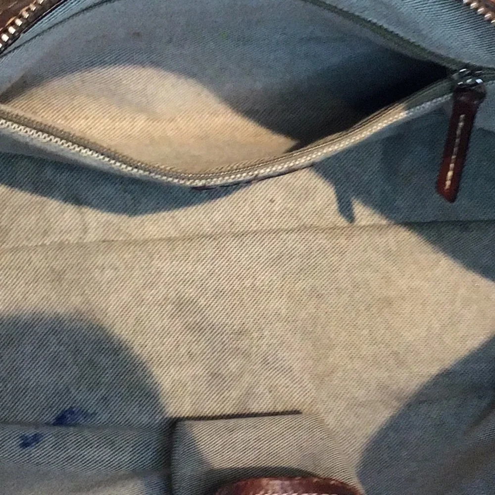 Dooney & Bourke Double Pocket Tote Green Signature Print Anniversary